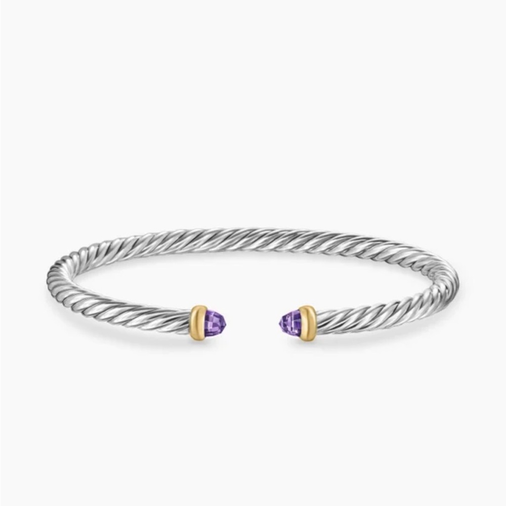 David Yurman Classic Cable Bracelet with Amethyst, 5mm